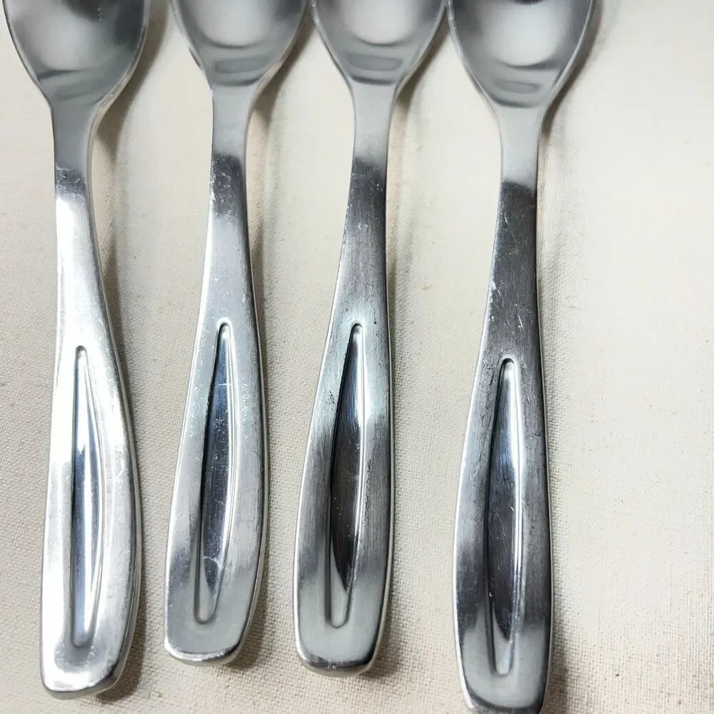 Robert Welch Linton Place Oval Soup Spoon Stainless Flatware Set 4